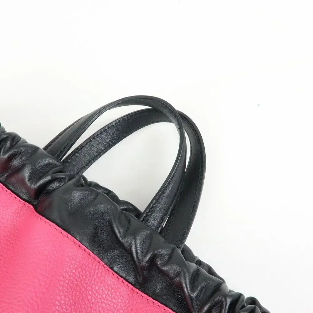 Gucci Calfskin Interlocking G Drawstring Backpack Pink